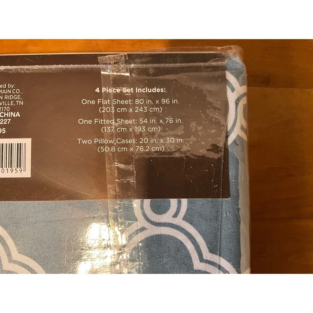 Comfort Bay Full Sheet Set Luxuriously Soft Designer‎ Print 4 Piece